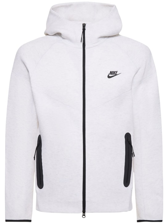 Nike: Windrunner tech fleece full-zip hoodie - Birch Heather/B - men_0 | Luisa Via Roma