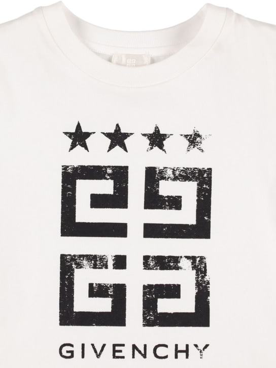 Givenchy: T-shirt en jersey de coton - Blanc - kids-boys_1 | Luisa Via Roma