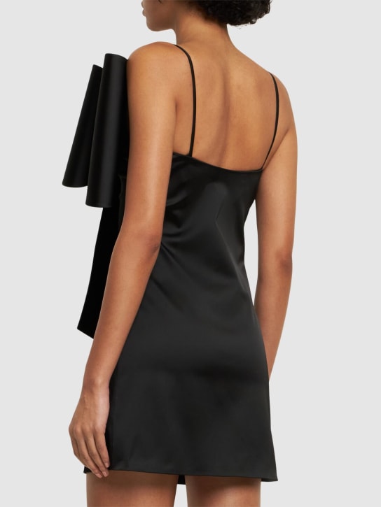 Mach & Mach: Le Cadeau bow organza mini dress - Black - women_2 | Luisa Via Roma