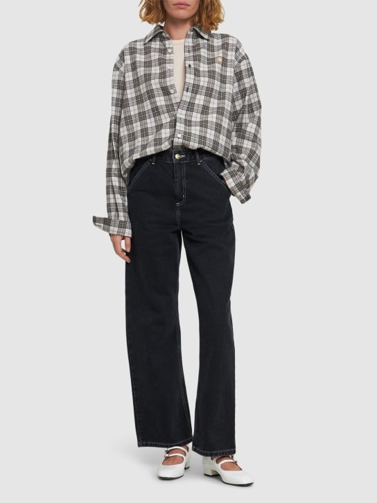 Carhartt WIP: Jeans holgados con cintura normal - Negro - women_1 | Luisa Via Roma
