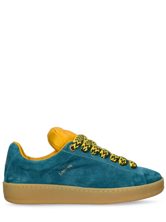 Lanvin: Wildleder-Sneakers „Curb Lite In Full“ - Blau - women_0 | Luisa Via Roma