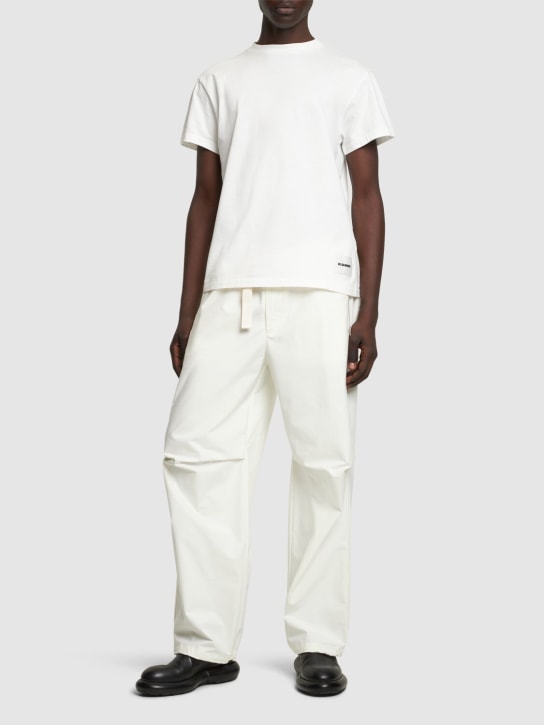 Jil Sander: Lot de 3 t-shirts en coton Plus - Blanc - men_1 | Luisa Via Roma