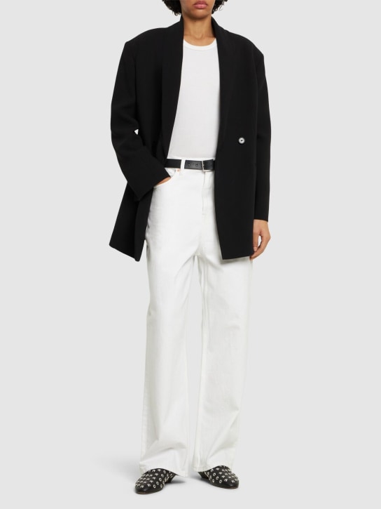 Wardrobe.nyc: Low rise straight jeans - White - women_1 | Luisa Via Roma