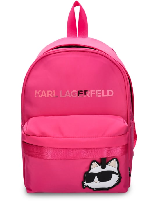 Karl Lagerfeld: Logo backpack - Pink - kids-girls_0 | Luisa Via Roma