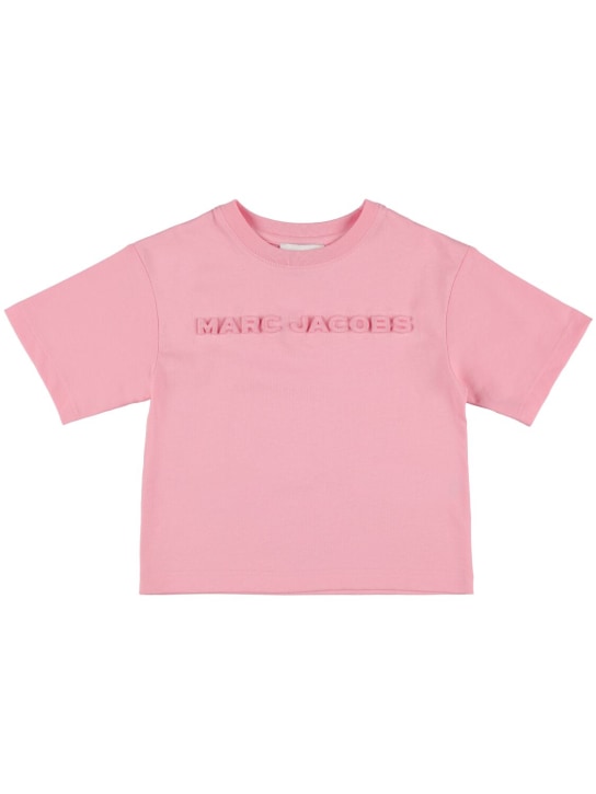 Marc Jacobs: コットンジャージーTシャツ - ピンク - kids-girls_0 | Luisa Via Roma