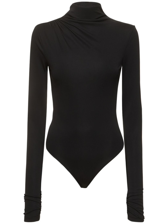 The Andamane: Parker stretch jersey bodysuit - Black - women_0 | Luisa Via Roma