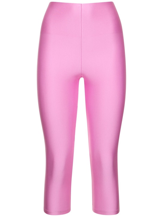 The Andamane: Holly shiny Lycra 3/4 leggings - Pink - women_0 | Luisa Via Roma