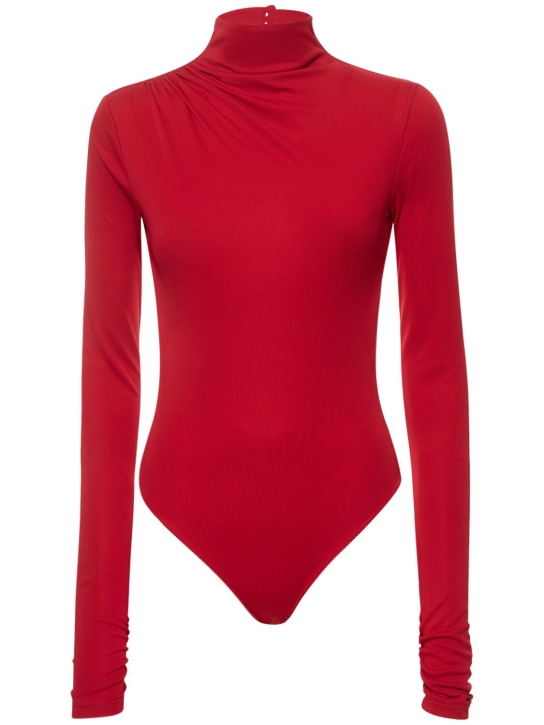The Andamane: Body Parker in jersey stretch - Rosso - women_0 | Luisa Via Roma