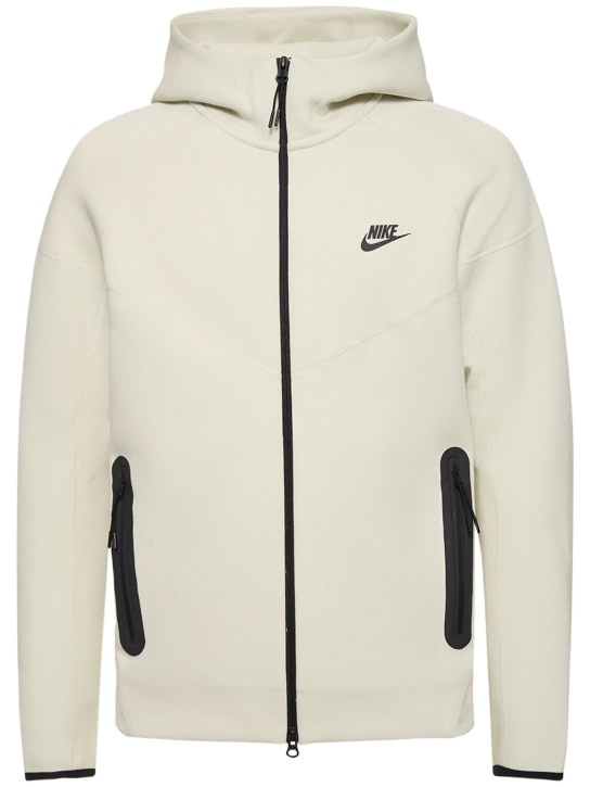 Nike: Windrunner tech fleece full-zip hoodie - Sea Glass/Black - men_0 | Luisa Via Roma