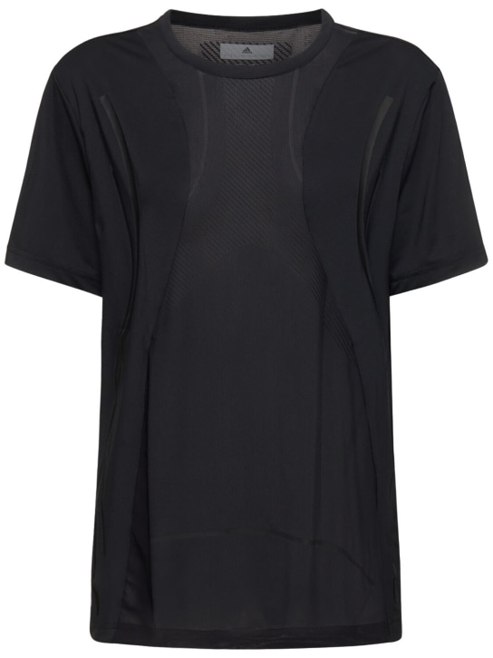 adidas By Stella McCartney: ランニングTシャツ - ブラック - women_0 | Luisa Via Roma