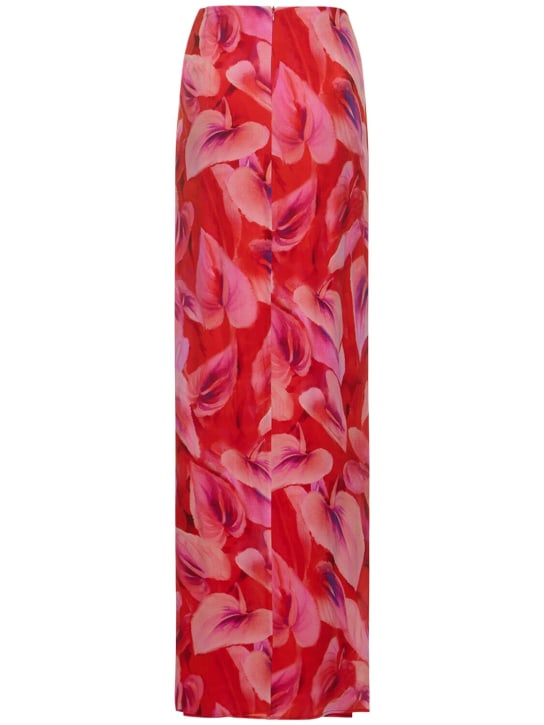 The Andamane: Phoebe printed viscose midi wrap skirt - Red/Multi - women_4 | Luisa Via Roma