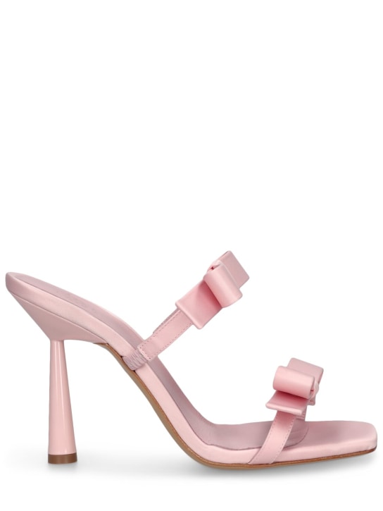 Gia Borghini: 100毫米Galantine绸缎穆勒凉鞋 - 粉色 - women_0 | Luisa Via Roma
