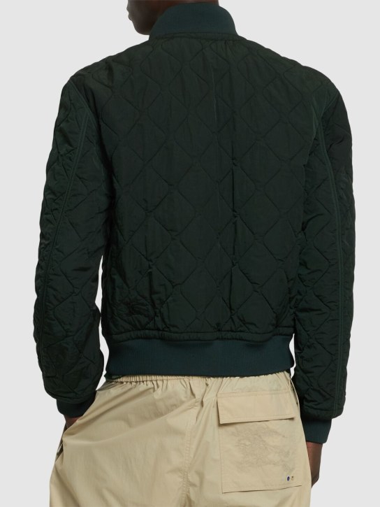 Burberry: Quilted nylon bomber jacket - Ivy Green - men_2 | Luisa Via Roma