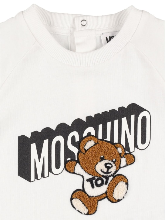 Moschino: Camiseta de algodón jersey - Blanco - kids-boys_1 | Luisa Via Roma