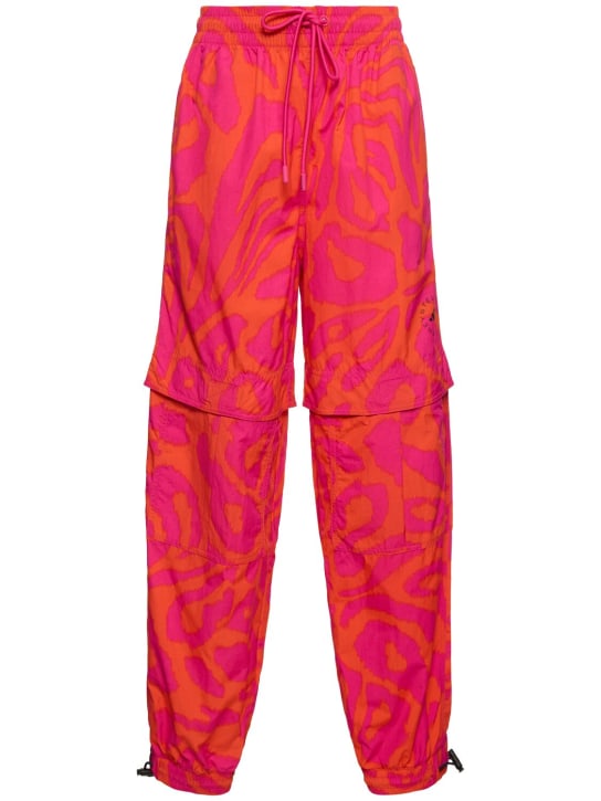 adidas By Stella McCartney: Printed track pants - Fuchsia/Orange - women_0 | Luisa Via Roma