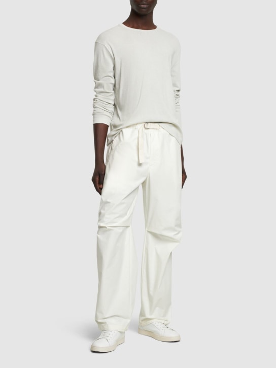 Jil Sander: Cotton long-sleeve t-shirt & tank top - Polar - men_1 | Luisa Via Roma