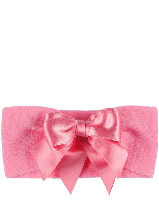 Story Loris: Cotton blend headband & booties - Light Pink - kids-girls_1 | Luisa Via Roma