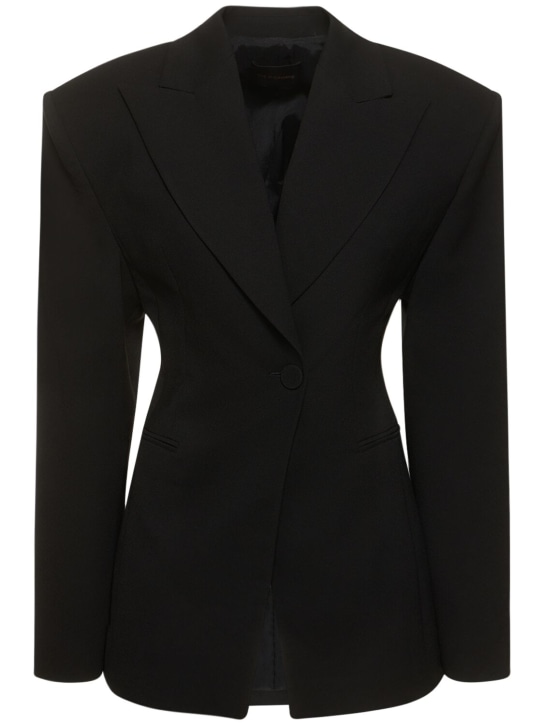 The Andamane: Ottavia hourglass crepe satin blazer - women_0 | Luisa Via Roma