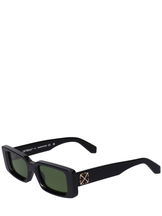 Off-White: Arthur acetate sunglasses - Siyah/Yeşil - women_1 | Luisa Via Roma