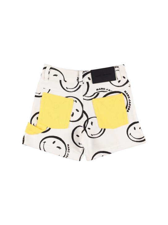 Marc Jacobs: Shorts de felpa de algodón orgánico - Blanco - kids-boys_1 | Luisa Via Roma