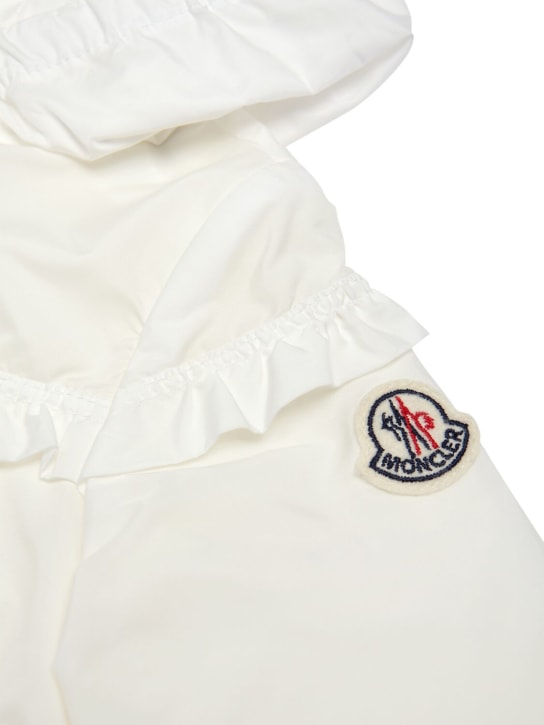 Moncler: Hiti nylon rainwear jacket - Off White - kids-girls_1 | Luisa Via Roma