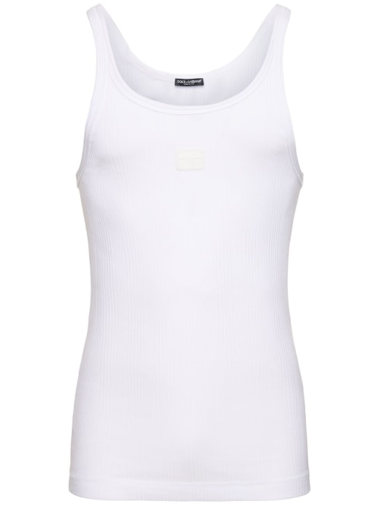 Tank In Ribbed Cotton Jersey