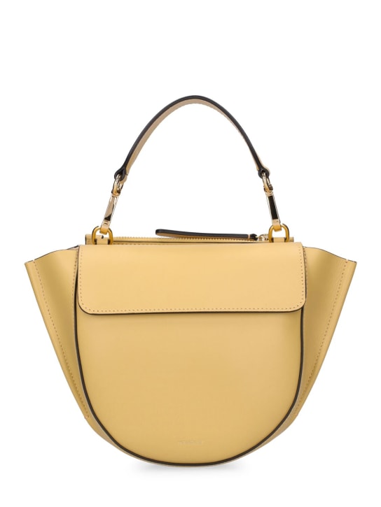 Wandler: Mini Hortensia leather top handle bag - Sandy - women_0 | Luisa Via Roma