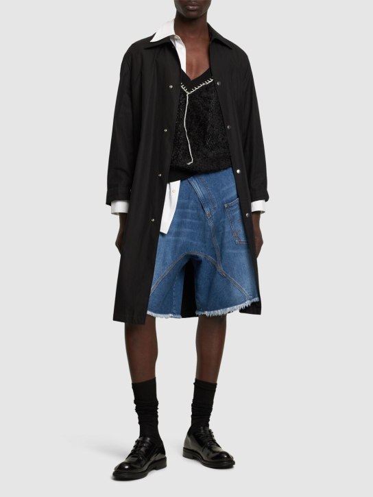 JW Anderson: Shorts workwear in denim di cotone - Blu - men_1 | Luisa Via Roma