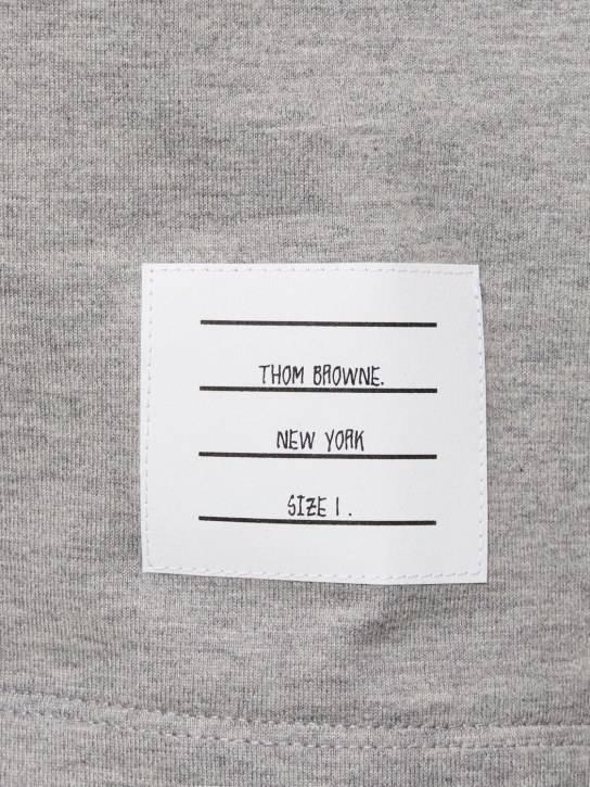 Thom Browne: Striped pocket cotton t-shirt - Grey - men_6 | Luisa Via Roma