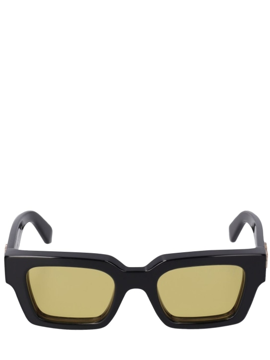 Off-White: Virgil acetate sunglasses - Black/Yellow - men_0 | Luisa Via Roma