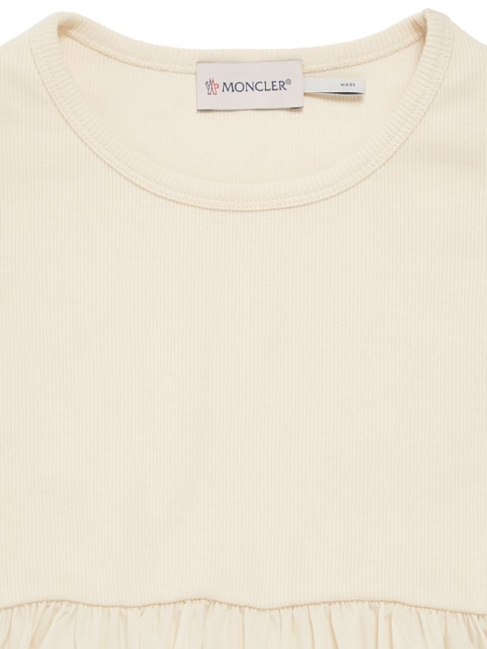 Moncler: Top de algodón sin mangas - Blanco - kids-girls_1 | Luisa Via Roma