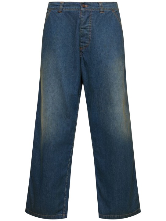 Maison Margiela: Jeans de denim de sarga de algodón - American Classic - men_0 | Luisa Via Roma