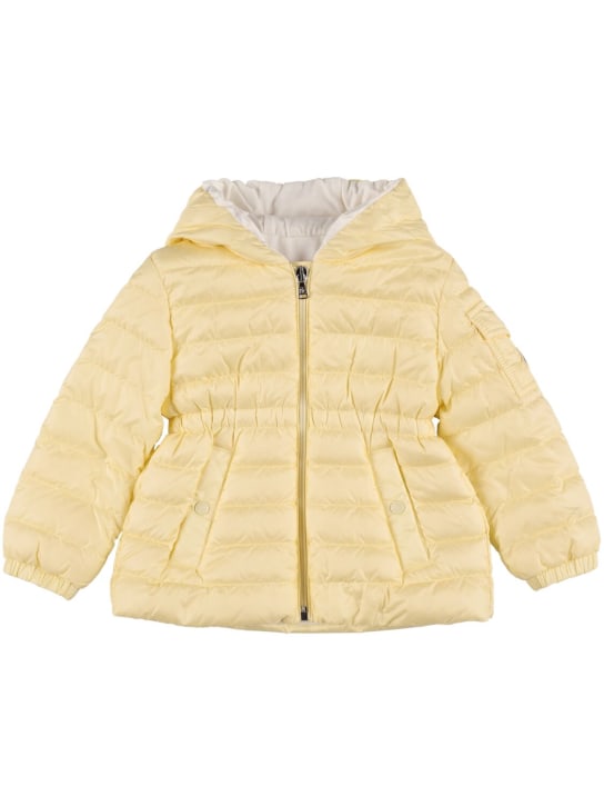 Moncler: Dalles nylon down jacket - Sarı - kids-girls_0 | Luisa Via Roma