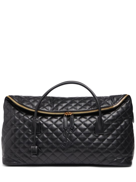 Saint Laurent: Es Giant leather travel bag - Black - women_0 | Luisa Via Roma