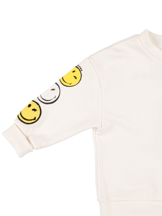 Marc Jacobs: Sudadera de felpa de algodón - Blanco - kids-girls_1 | Luisa Via Roma