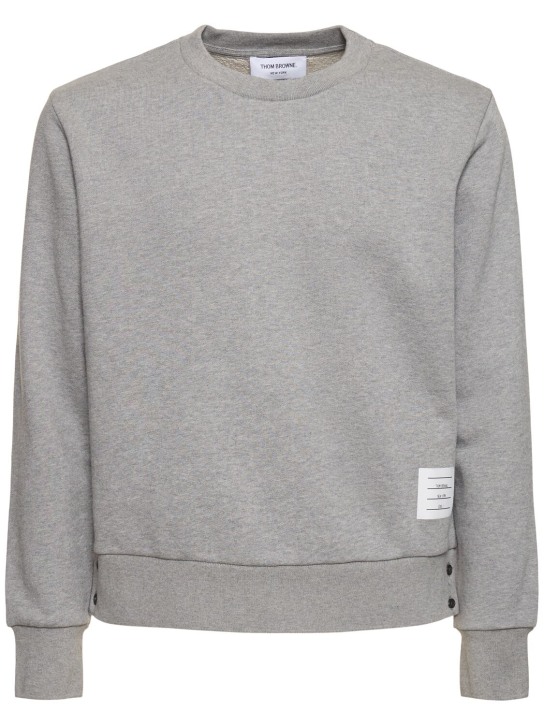 Thom Browne: Cotton jersey sweatshirt - men_0 | Luisa Via Roma