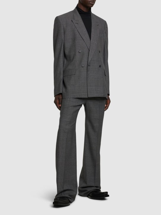 Balenciaga: Regular fit wool blazer - Black/Grey - men_1 | Luisa Via Roma