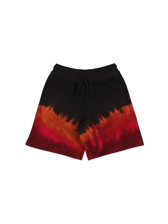 Dsquared2: Printed cotton sweat shorts - Siyah - kids-boys_0 | Luisa Via Roma