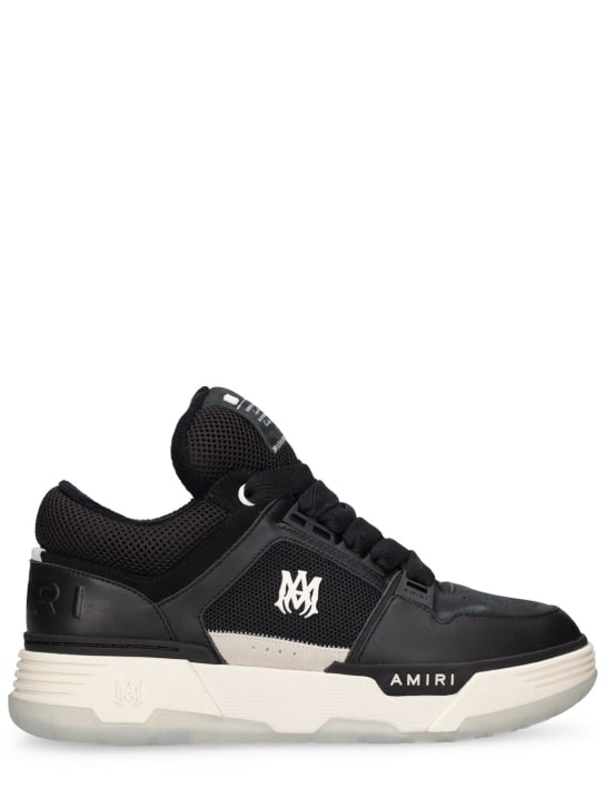 Amiri: MA-1 leather low top sneakers - Black - men_0 | Luisa Via Roma