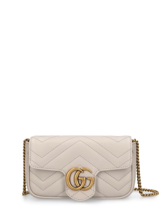 Gucci: Mini GG Marmont绗缝皮革单肩包 - women_0 | Luisa Via Roma