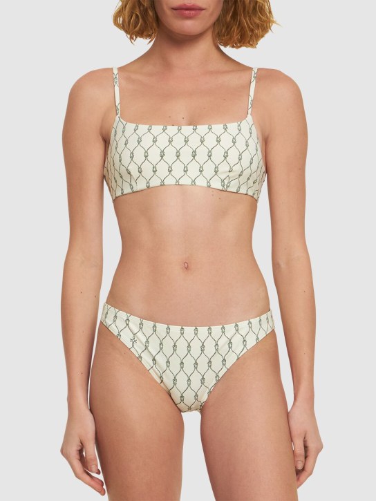 Tory Burch: Printed bikini top - Green/Multi - women_1 | Luisa Via Roma