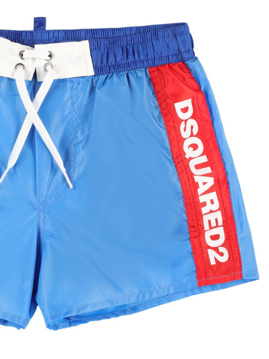 Dsquared2: Bañador shorts de nylon - Multicolor - kids-boys_1 | Luisa Via Roma