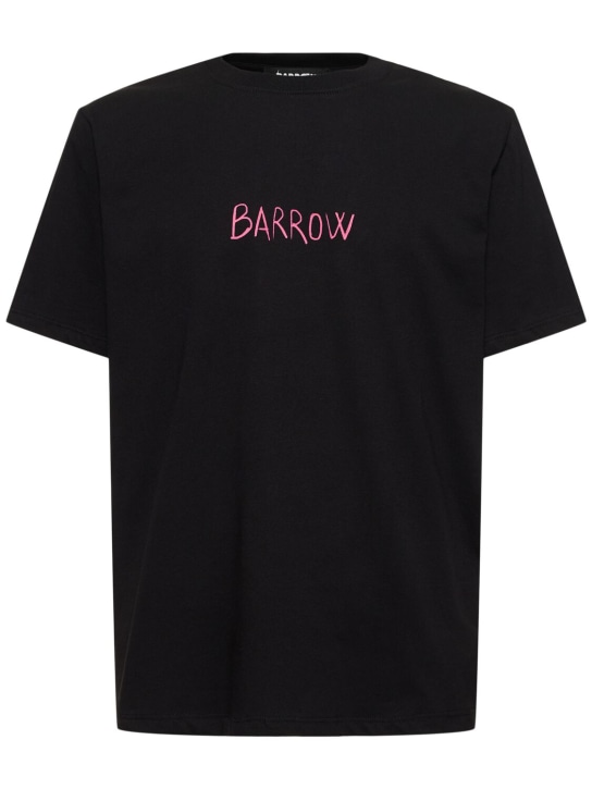 Barrow: 小熊印花棉质T恤 - 黑色 - men_0 | Luisa Via Roma