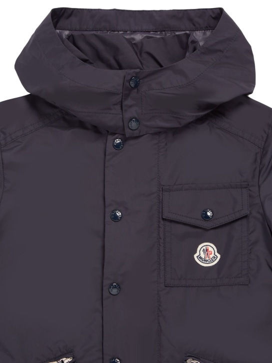 Moncler: Lusala nylon rainwear jacket - Navy - kids-boys_1 | Luisa Via Roma