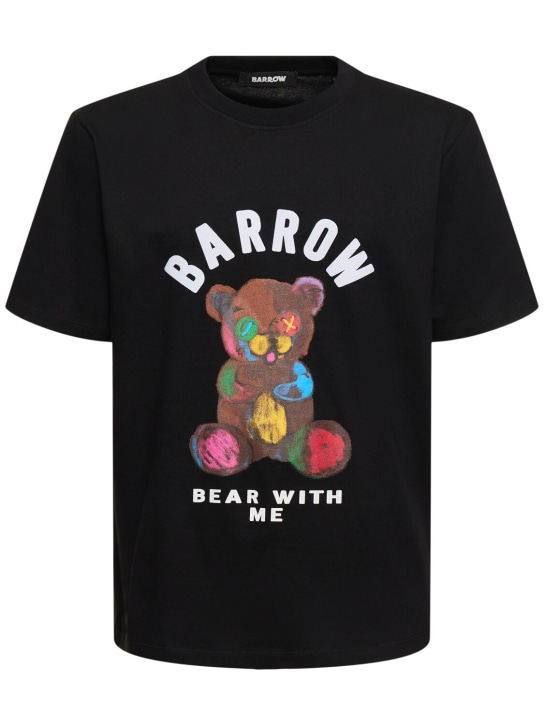 Barrow: Bear With Me 프린트 티셔츠 - 블랙 - men_0 | Luisa Via Roma