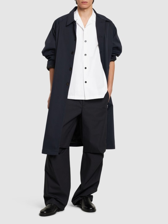 Jil Sander: 棉质短袖衬衫 - 白色 - men_1 | Luisa Via Roma