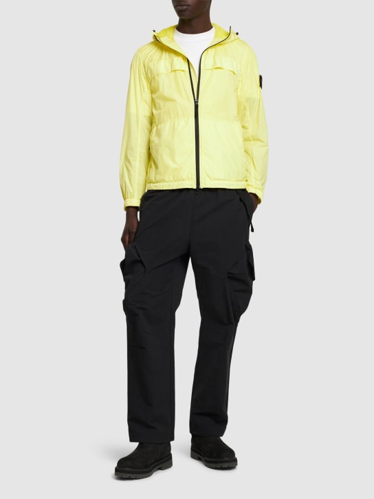 Stone Island: Garment dyed crinkled jacket - Lemon - men_1 | Luisa Via Roma