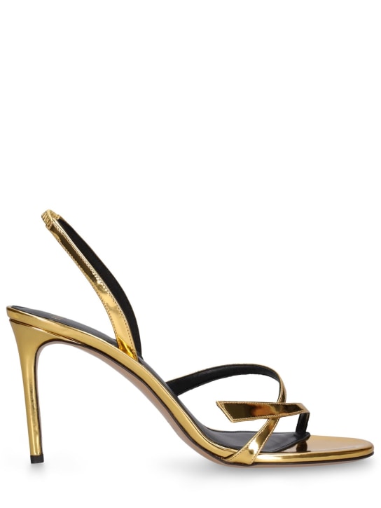 Alexandre Birman: 85mm Tita mirror leather sandals - Gold - women_0 | Luisa Via Roma