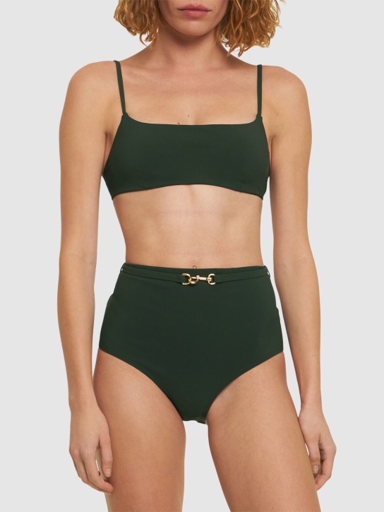 Tory Burch: Top bikini - Verde Scuro - women_1 | Luisa Via Roma