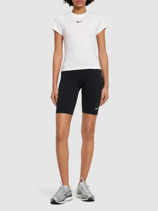 Nike: Dri-Fit short sleeve tennis top - White - women_1 | Luisa Via Roma